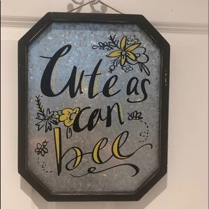 "CUTE AS CAN BE" Metal Wall Hanging
NEW